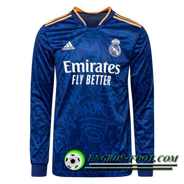 Maillot de Foot Real Madrid Exterieur Long Sleeve 2021/2022