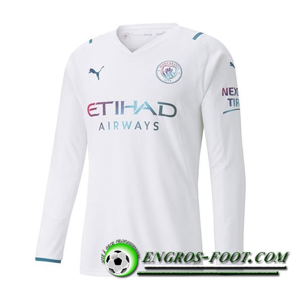 Maillot de Foot Manchester City Exterieur Long Sleeve 2021/2022