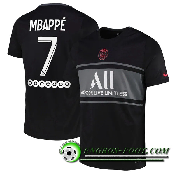 Maillot de Foot Jordan PSG (Mbappe 7) Third 2021/2022