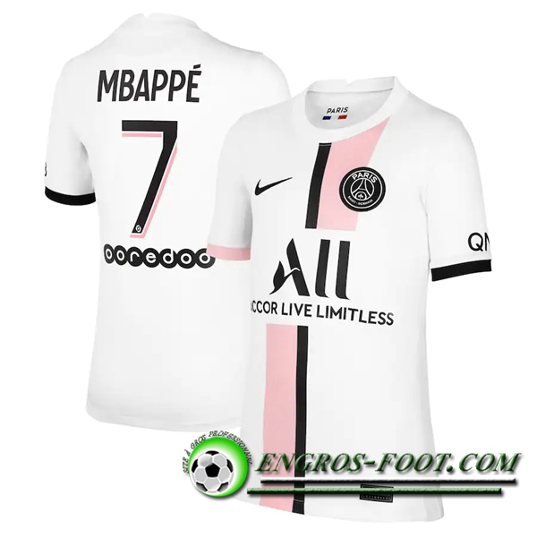 Maillot de Foot Jordan PSG (Mbappe 7) Exterieur 2021/2022