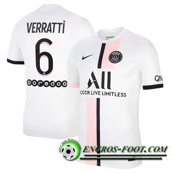 Maillot de Foot Jordan PSG (Verratti 6) Exterieur 2021/2022