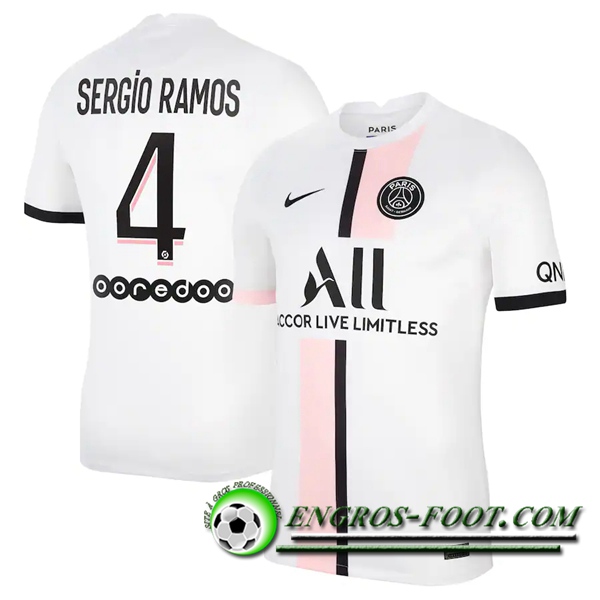 Maillot de Foot Jordan PSG (Sergio Ramos 4) Exterieur 2021/2022