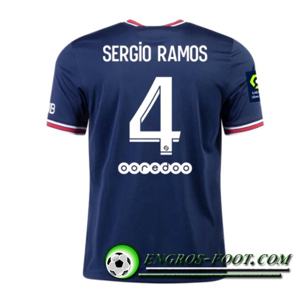 Maillot de Foot Jordan PSG (Sergio Ramos 4) Domicile 2021/2022