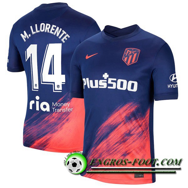 Maillot de Foot Atletico Madrid (M. Llorente 14) Third 2021/2022