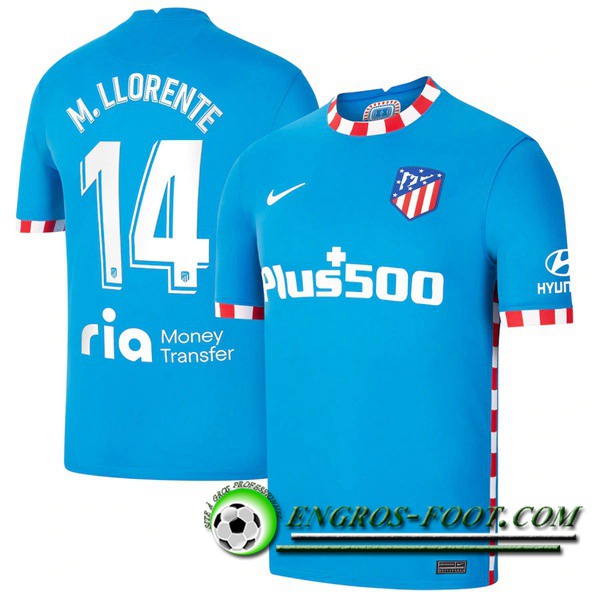 Maillot de Foot Atletico Madrid (M. Llorente 14) Exterieur 2021/2022