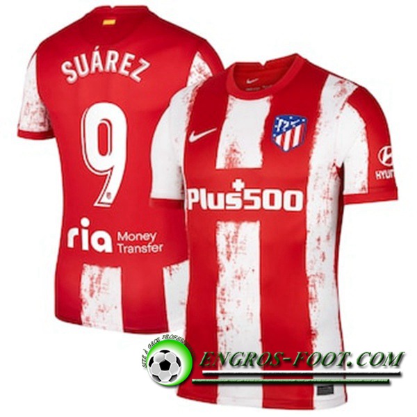 Maillot de Foot Atletico Madrid (Suarez 9) Domicile 2021/2022