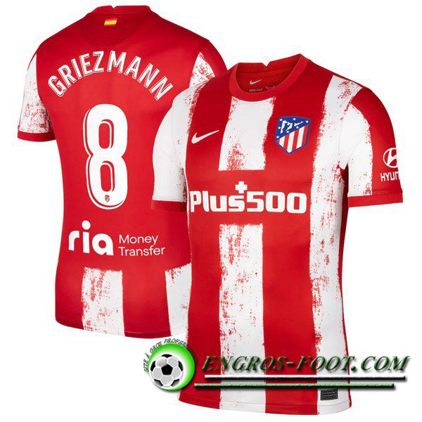 Maillot de Foot Atletico Madrid (Griezmann 8) Domicile 2021/2022