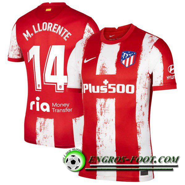 Maillot de Foot Atletico Madrid (M. Llorente 14) Domicile 2021/2022