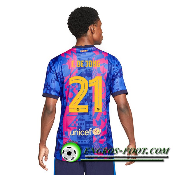 Maillot de Foot FC Barcelone (Frenkie de Jong 21) Third 2021/2022