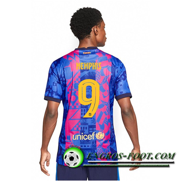 Maillot de Foot FC Barcelone (Memphis 9) Third 2021/2022