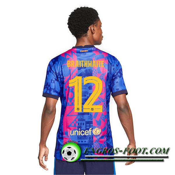 Maillot de Foot FC Barcelone (Martin Brathwaie 12) Third 2021/2022