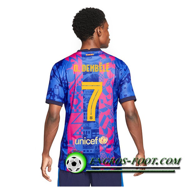 Maillot de Foot FC Barcelone (O.Dembele 7) Third 2021/2022