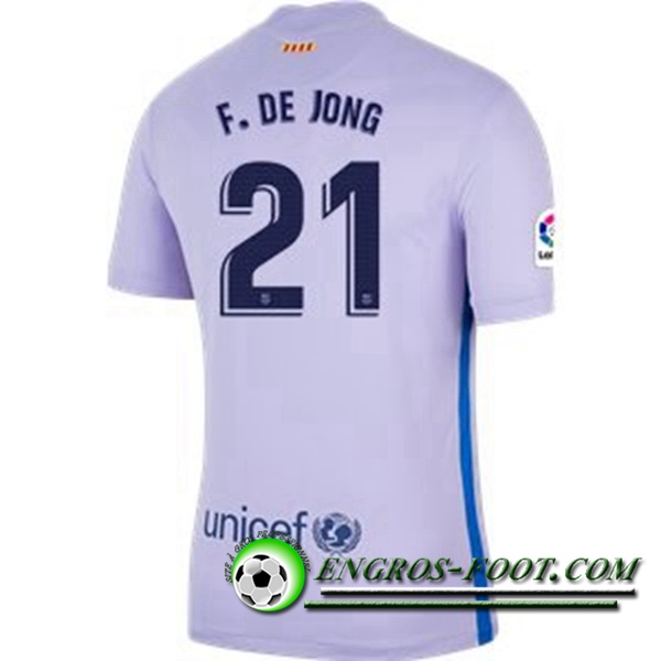 Maillot de Foot FC Barcelone (Frenkie de Jong 21) Exterieur 2021/2022