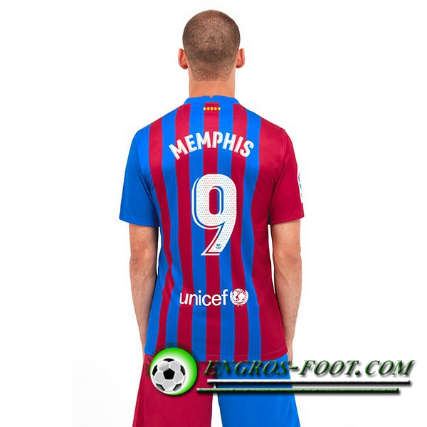 Maillot de Foot FC Barcelone (Memphis 9) Domicile 2021/2022