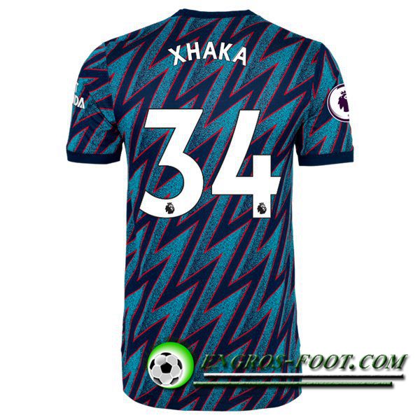 Maillot de Foot FC Arsenal (Granit Xhaka 34) Third 2021/2022