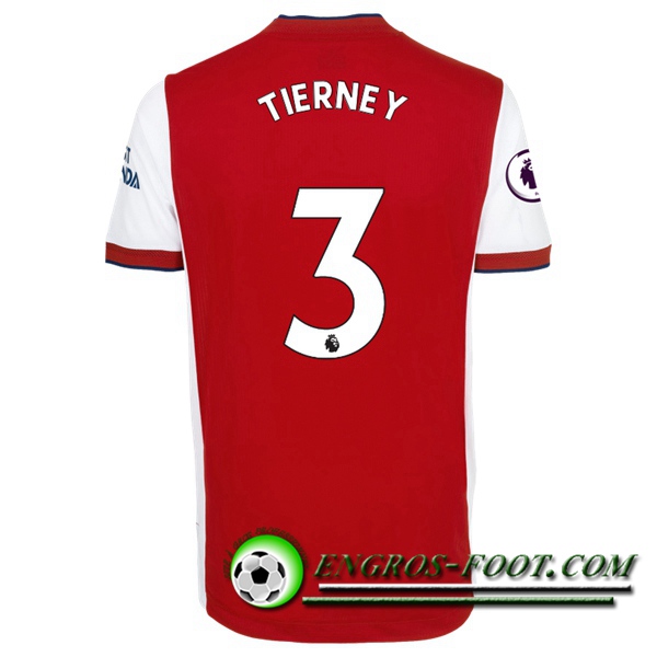 Maillot de Foot FC Arsenal (Kieran Tierney 3) Domicile 2021/2022