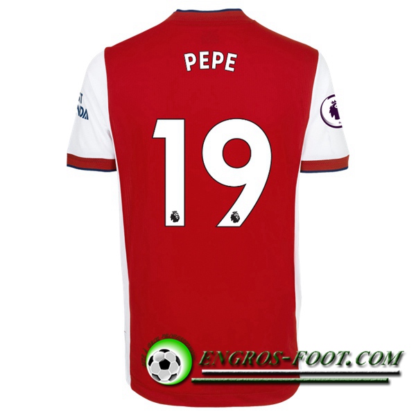 Maillot de Foot FC Arsenal (Nicolas Pepe 19) Domicile 2021/2022