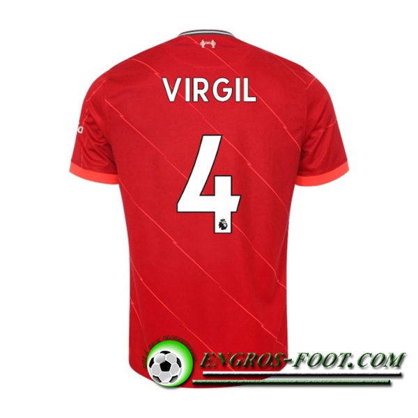 Maillot de Foot FC Liverpool (Virgil 4) Domicile 2021/2022