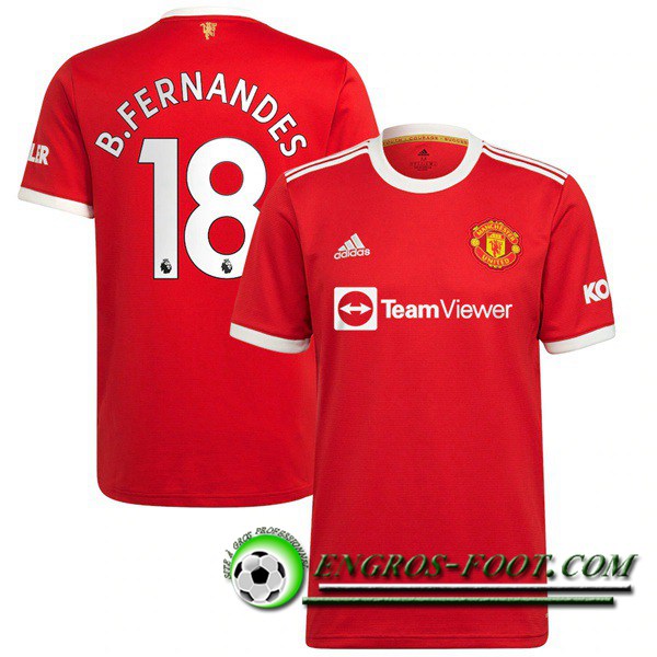 Maillot de Foot Manchester United (B.Fernandes 18) Domicile 2021/2022