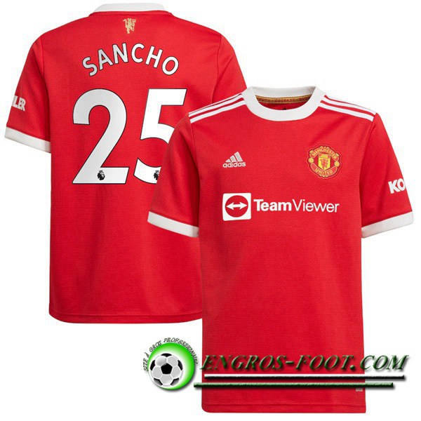 Maillot de Foot Manchester United (Sancho 25) Domicile 2021/2022