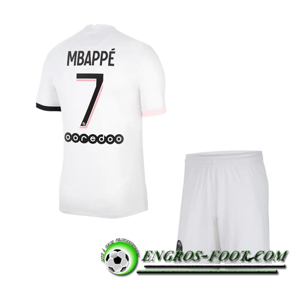 Maillot de Foot Jordan PSG (Mbappe 7) Enfant Exterieur 2021/2022