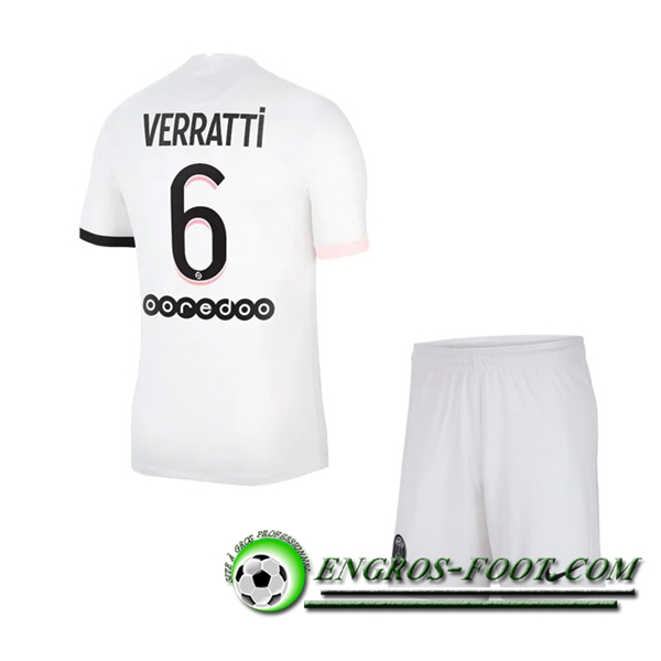 Maillot de Foot Jordan PSG (Verratti 6) Enfant Exterieur 2021/2022