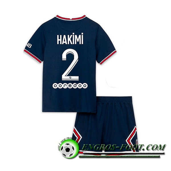 Maillot de Foot Jordan PSG (Hakimi 2) Enfant Domicile 2021/2022