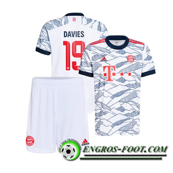 Maillot de Foot Bayern Munich (Davies 19) Enfant Third 2021/2022