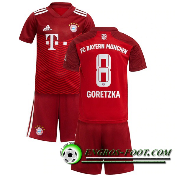 Maillot de Foot Bayern Munich (Goretzka 8) Enfant Domicile 2021/2022