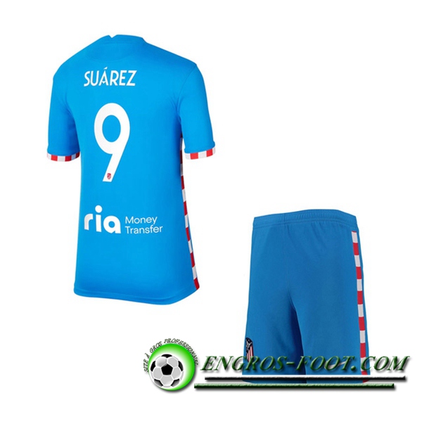 Maillot de Foot Atletico Madrid (Suarez 9) Enfant Third 2021/2022