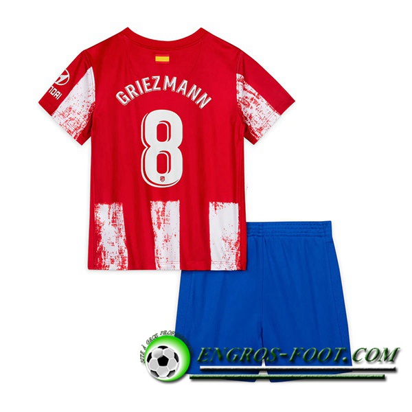 Maillot de Foot Atletico Madrid (Griezmann 8) Enfant Domicile 2021/2022