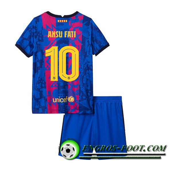 Maillot de Foot FC Barcelone (Ansu Fati 10) Enfant Third 2021/2022