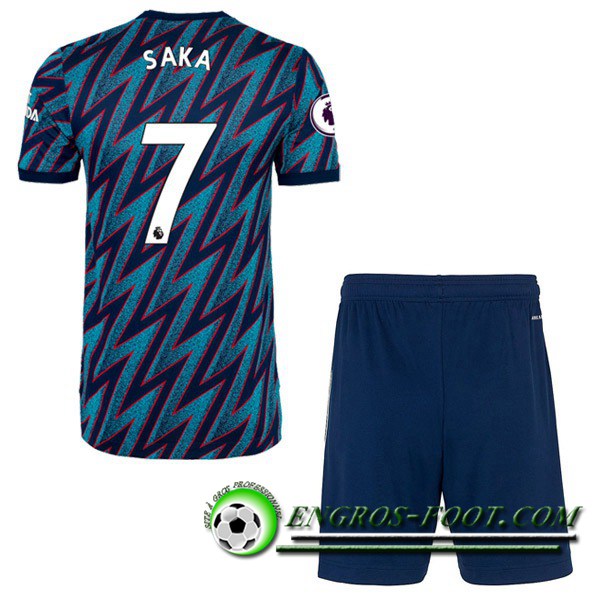 Maillot de Foot FC Arsenal (Bukayo Saka 7) Enfant Third 2021/2022