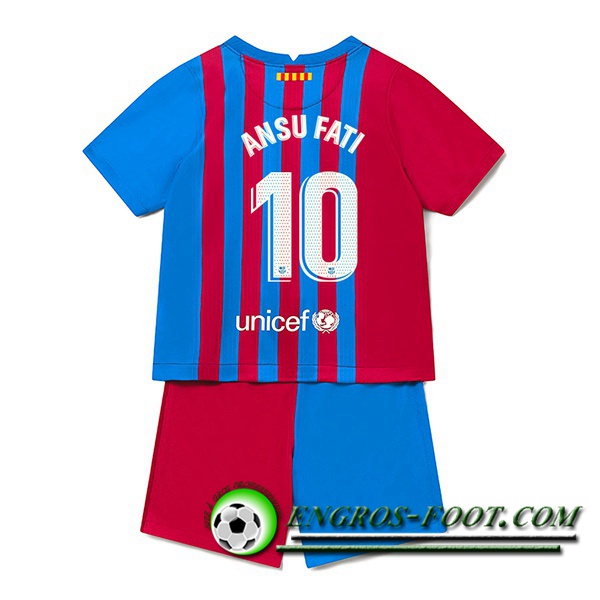 Maillot de Foot FC Barcelone (Ansu Fati 10) Enfant Domicile 2021/2022