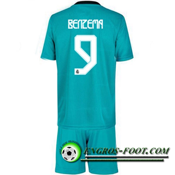 Maillot de Foot Real Madrid (Benzema 9) Enfant Third 2021/2022