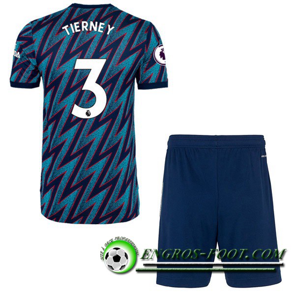 Maillot de Foot FC Arsenal (Kieran Tierney 3) Enfant Third 2021/2022