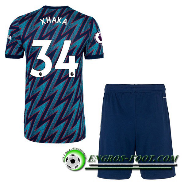 Maillot de Foot FC Arsenal (Granit Xhaka 34) Enfant Third 2021/2022