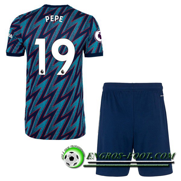 Maillot de Foot FC Arsenal (Nicolas Pepe 19) Enfant Third 2021/2022