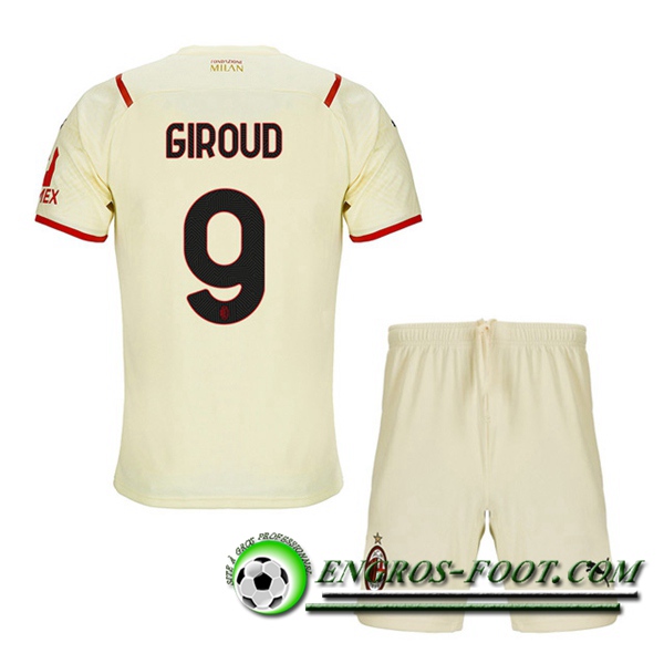 Maillot de Foot AC Milan (GIROUD 9) Enfant Exterieur 2021/2022