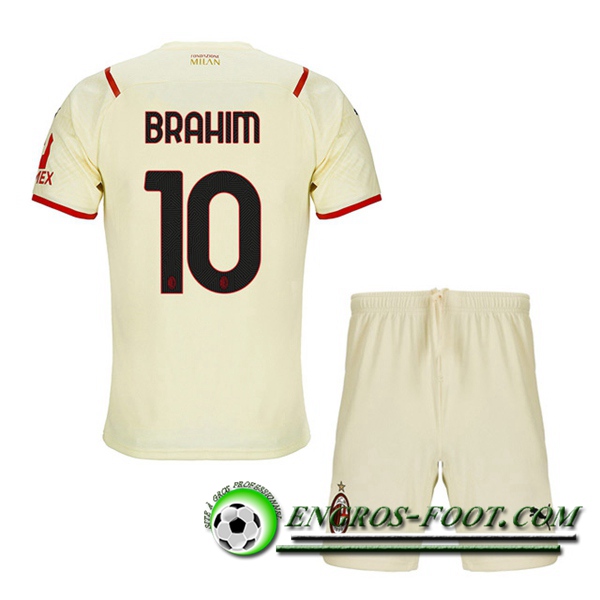 Maillot de Foot AC Milan (BRAHIM 10) Enfant Exterieur 2021/2022