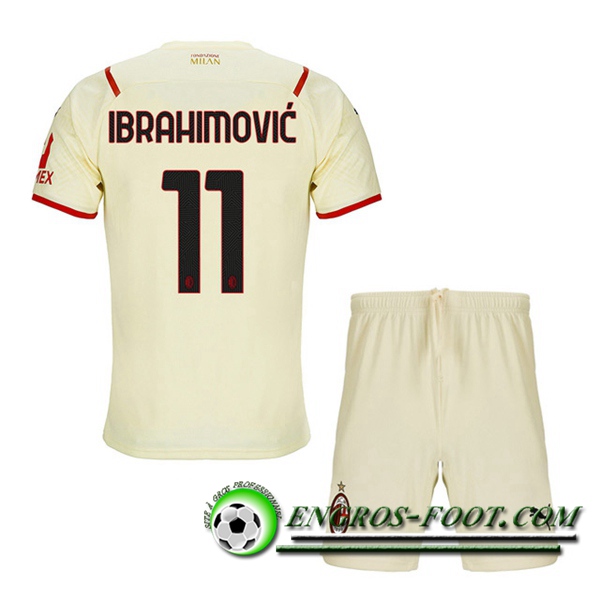 Maillot de Foot AC Milan (IBRAHIMOVIC 11) Enfant Exterieur 2021/2022