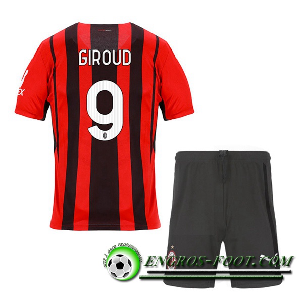 Maillot de Foot AC Milan (GIROUD 9) Enfant Domicile 2021/2022