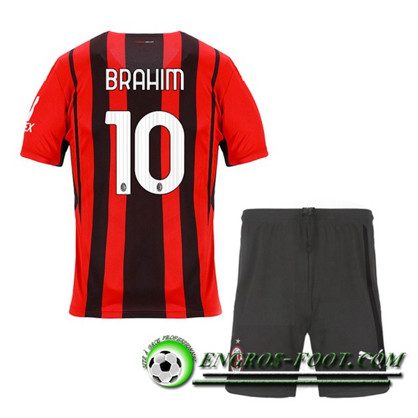 Maillot de Foot AC Milan (BRAHIM 10) Enfant Domicile 2021/2022