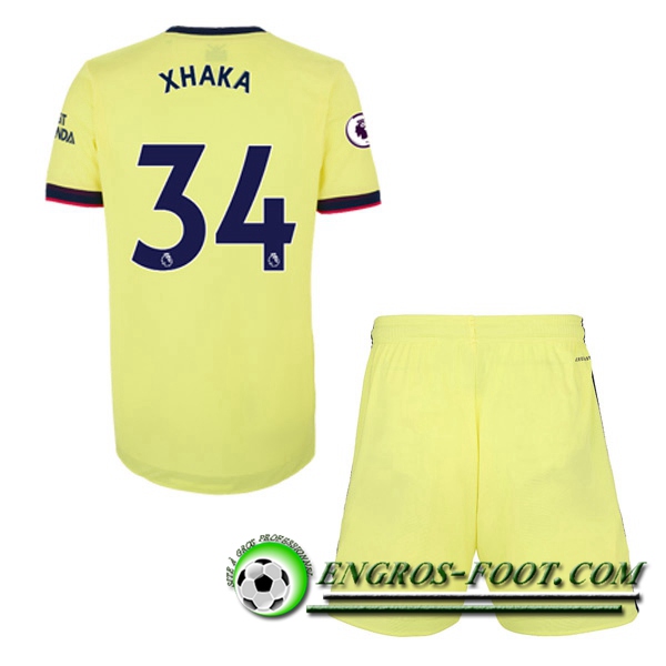 Maillot de Foot FC Arsenal (Granit Xhaka 34) Enfant Exterieur 2021/2022