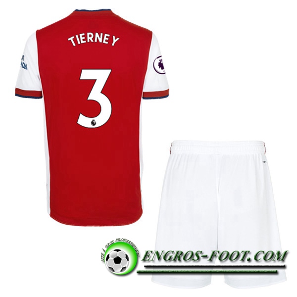 Maillot de Foot FC Arsenal (Kieran Tierney 3) Enfant Domicile 2021/2022