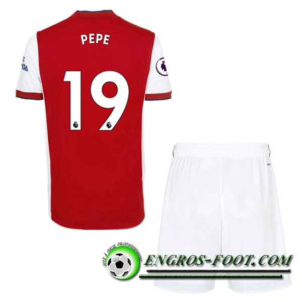 Maillot de Foot FC Arsenal (Nicolas Pepe 19) Enfant Domicile 2021/2022