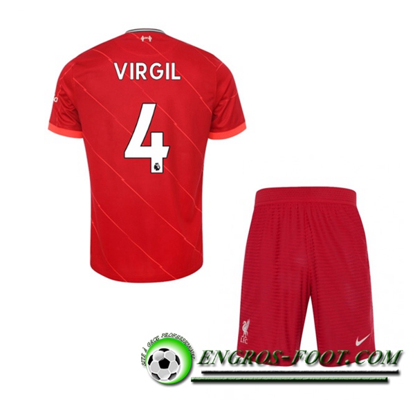 Maillot de Foot FC Liverpool (Virgil 4) Enfant Domicile 2021/2022