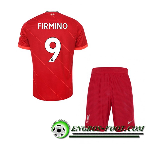 Maillot de Foot FC Liverpool (Roberto Firmino 9) Enfant Domicile 2021/2022