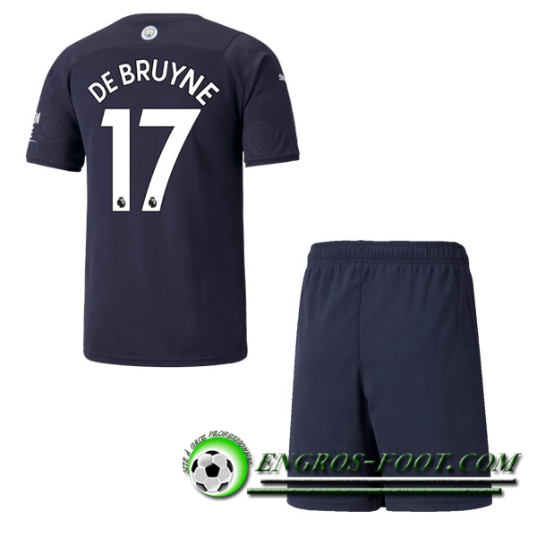 Maillot de Foot Manchester City (DEBRUYNE 17) Enfant Third 2021/2022