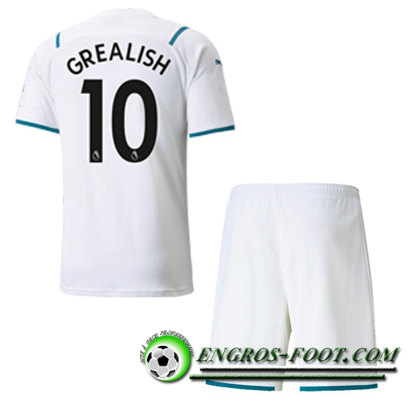 Maillot de Foot Manchester City (GREALISH 10) Enfant Exterieur 2021/2022